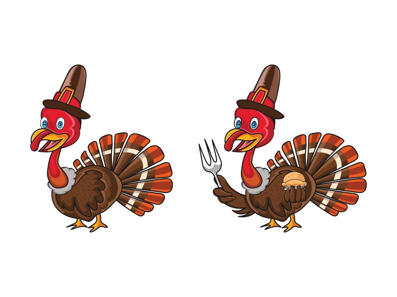 ilustración de arte de vector de pavo de acción de gracias