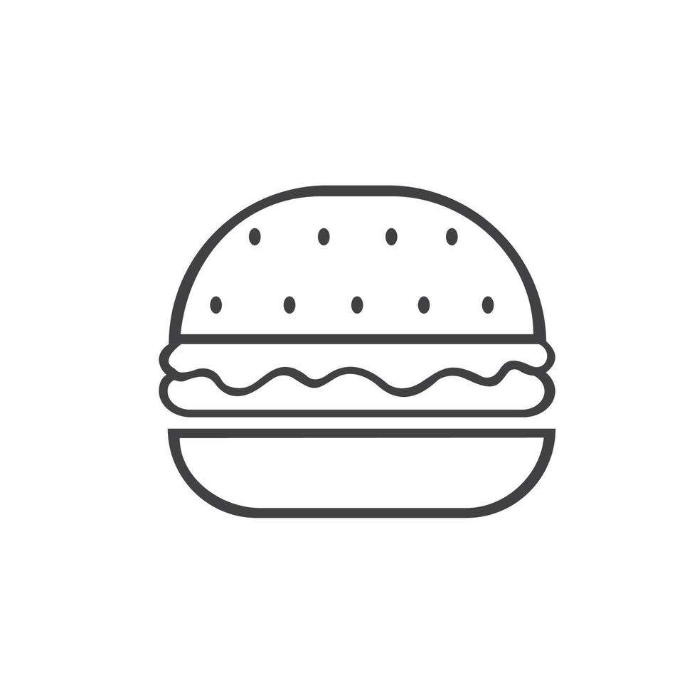 diseño de ilustración de icono de vector de hamburguesa