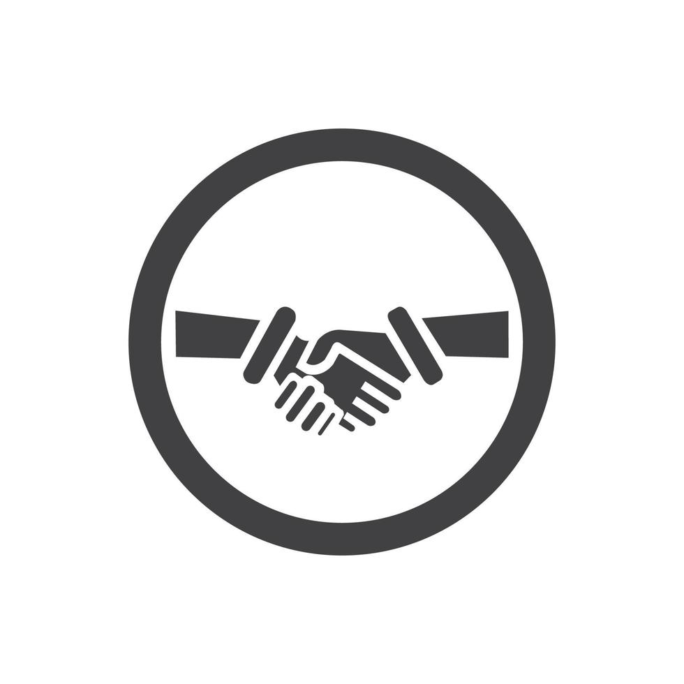 logotipo de apretón de manos vector