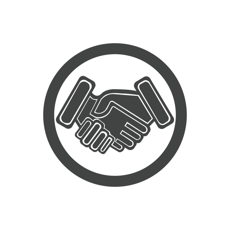 hand shake logo vector