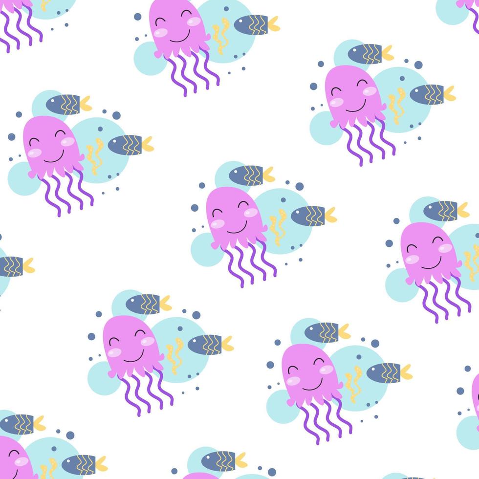 Cute animal cartoon pattern suitable for wallpaper vector