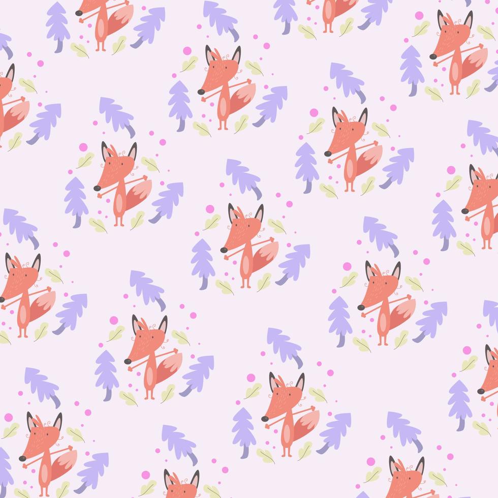 Cute animal cartoon pattern perfect for wrapping paper and decoration vector