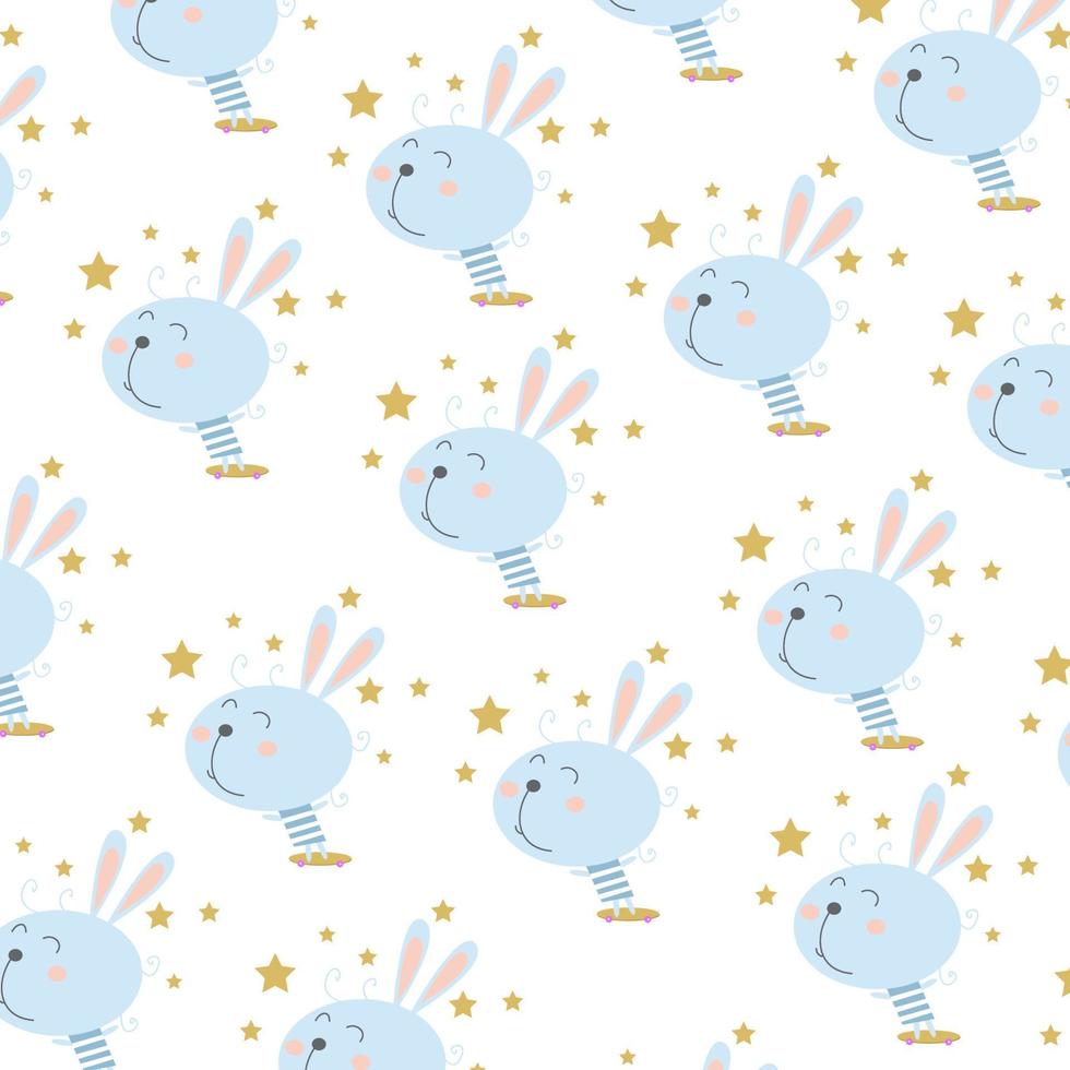 Seamless pattern with cute animal cartoons perfect for wrapping paper and decoration vector