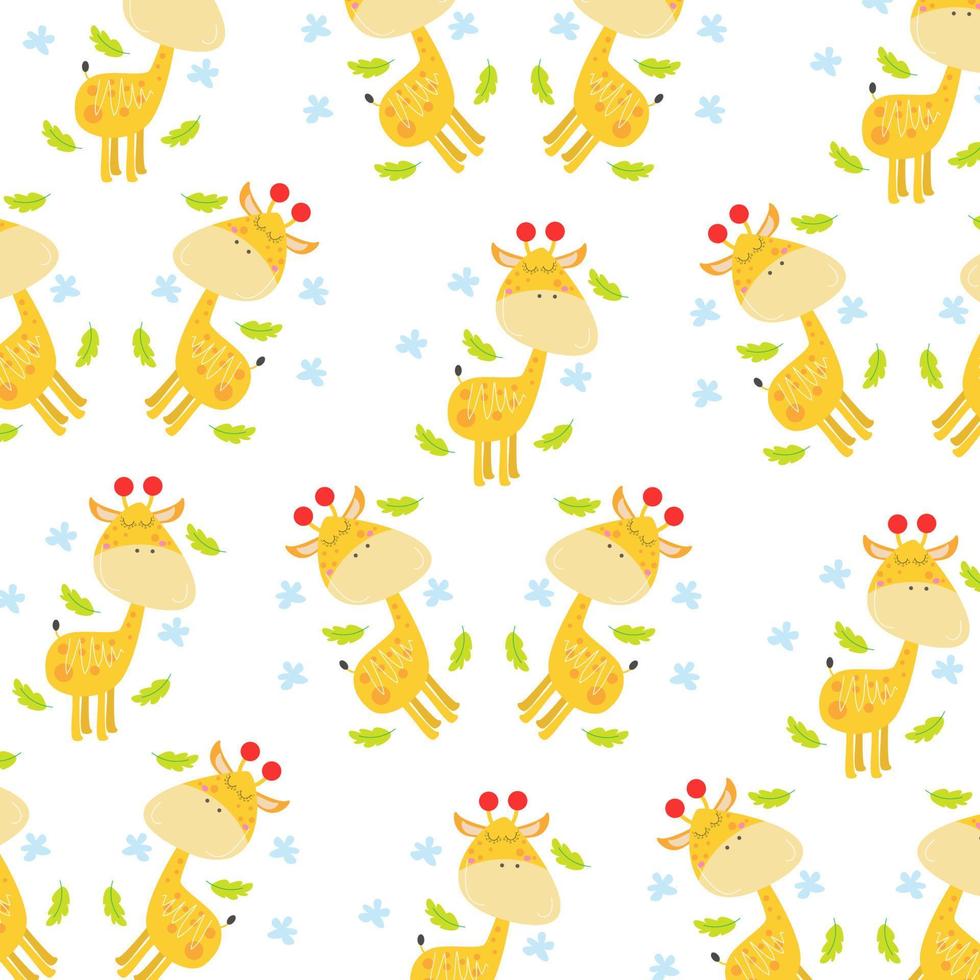 Seamless pattern with cute animal cartoons perfect for wrapping paper and decoration vector