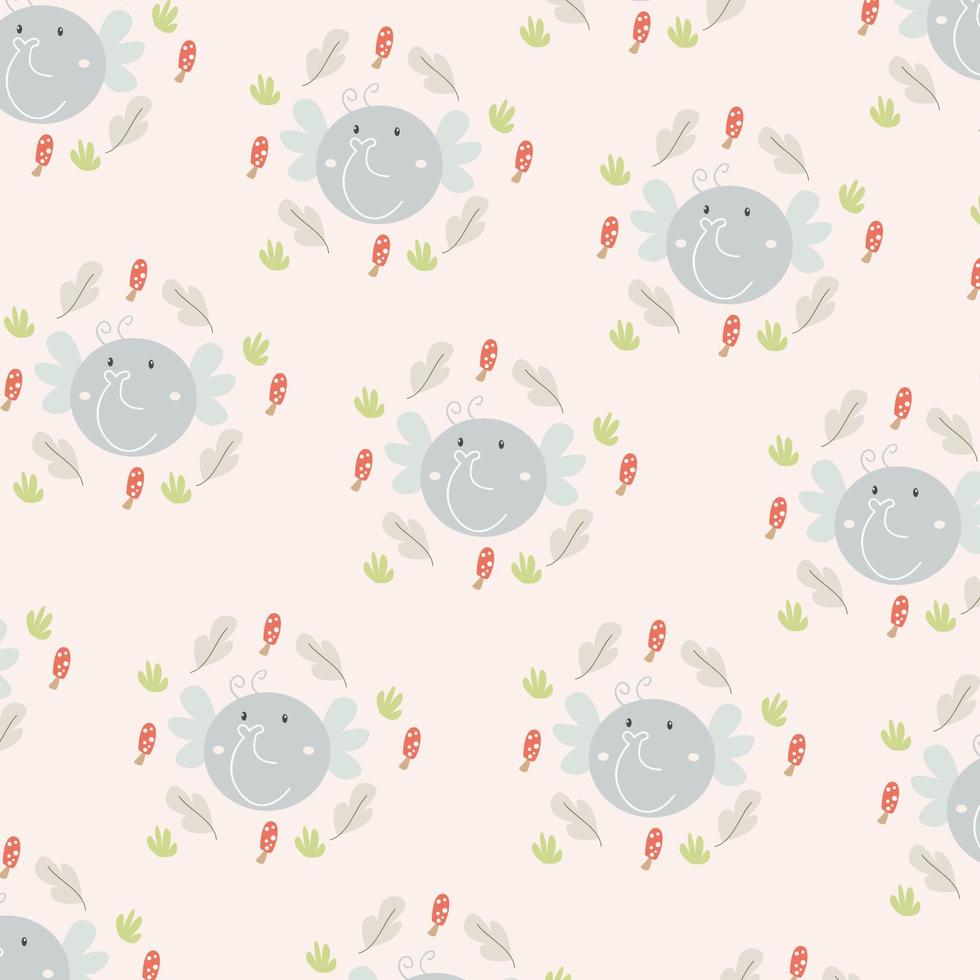 Seamless pattern with cute animal cartoons perfect for wrapping paper and decoration vector