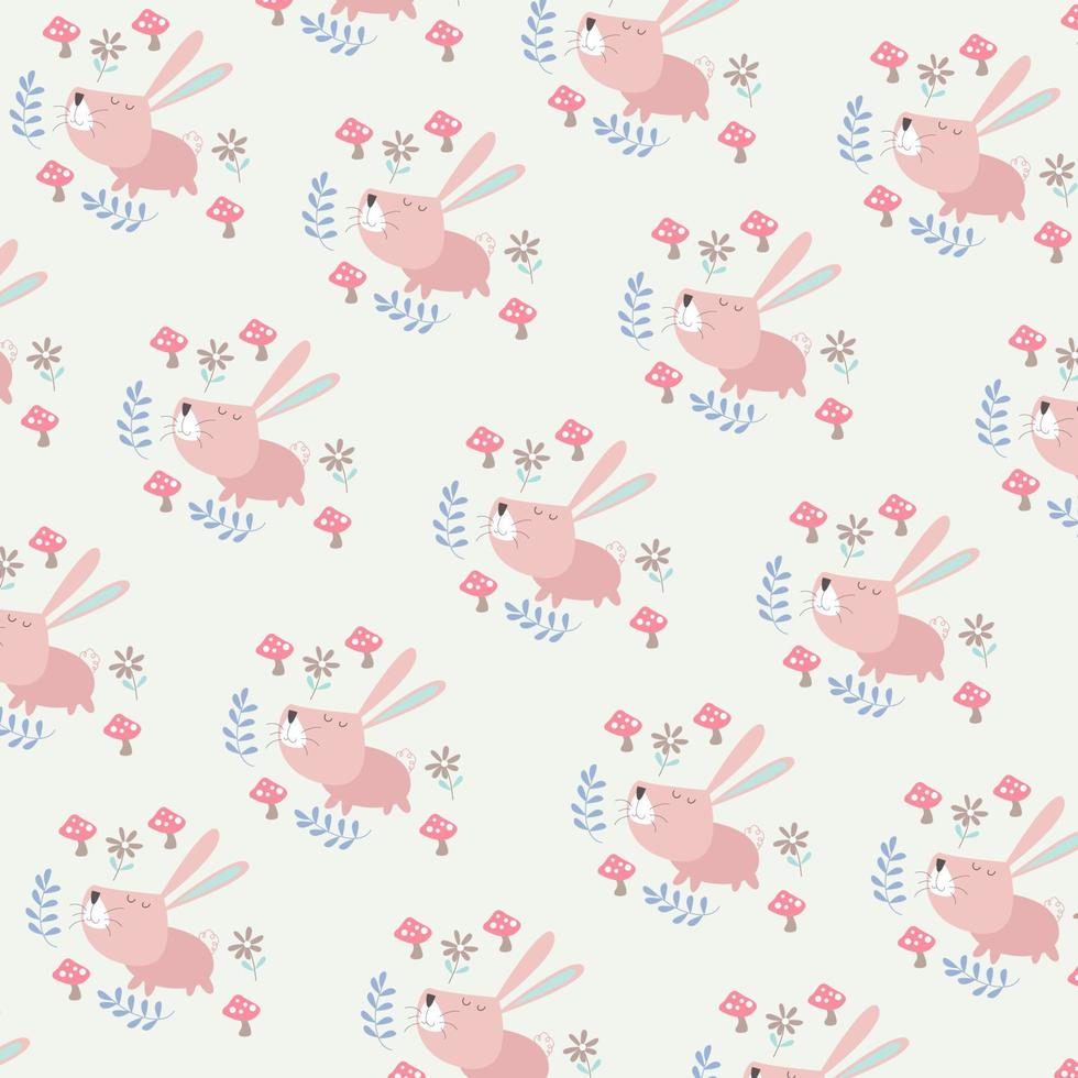 Seamless pattern with cute animal cartoons perfect for wrapping paper and decoration vector