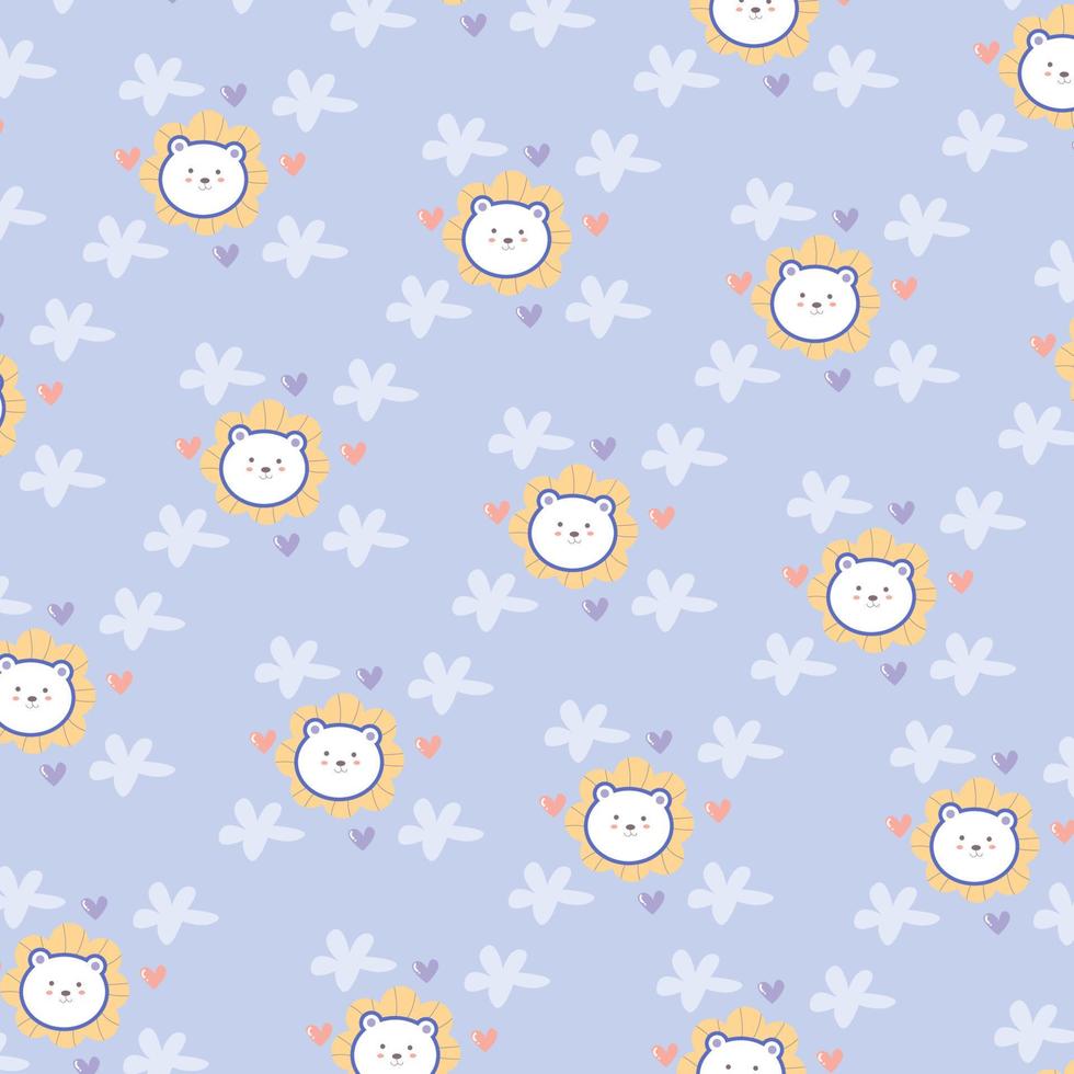 Cute animal cartoon pattern perfect for wrapping paper and decoration vector