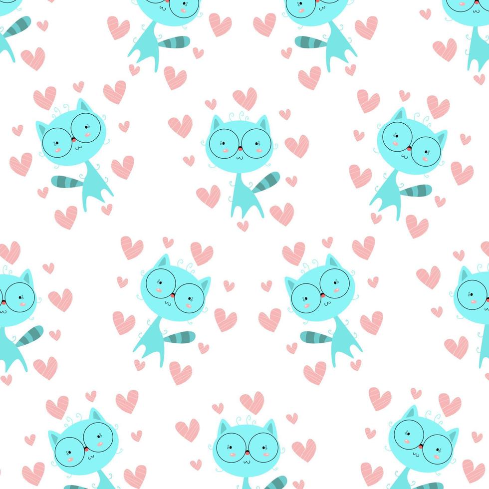 Cute animal cartoon pattern perfect for wrapping paper and decoration vector