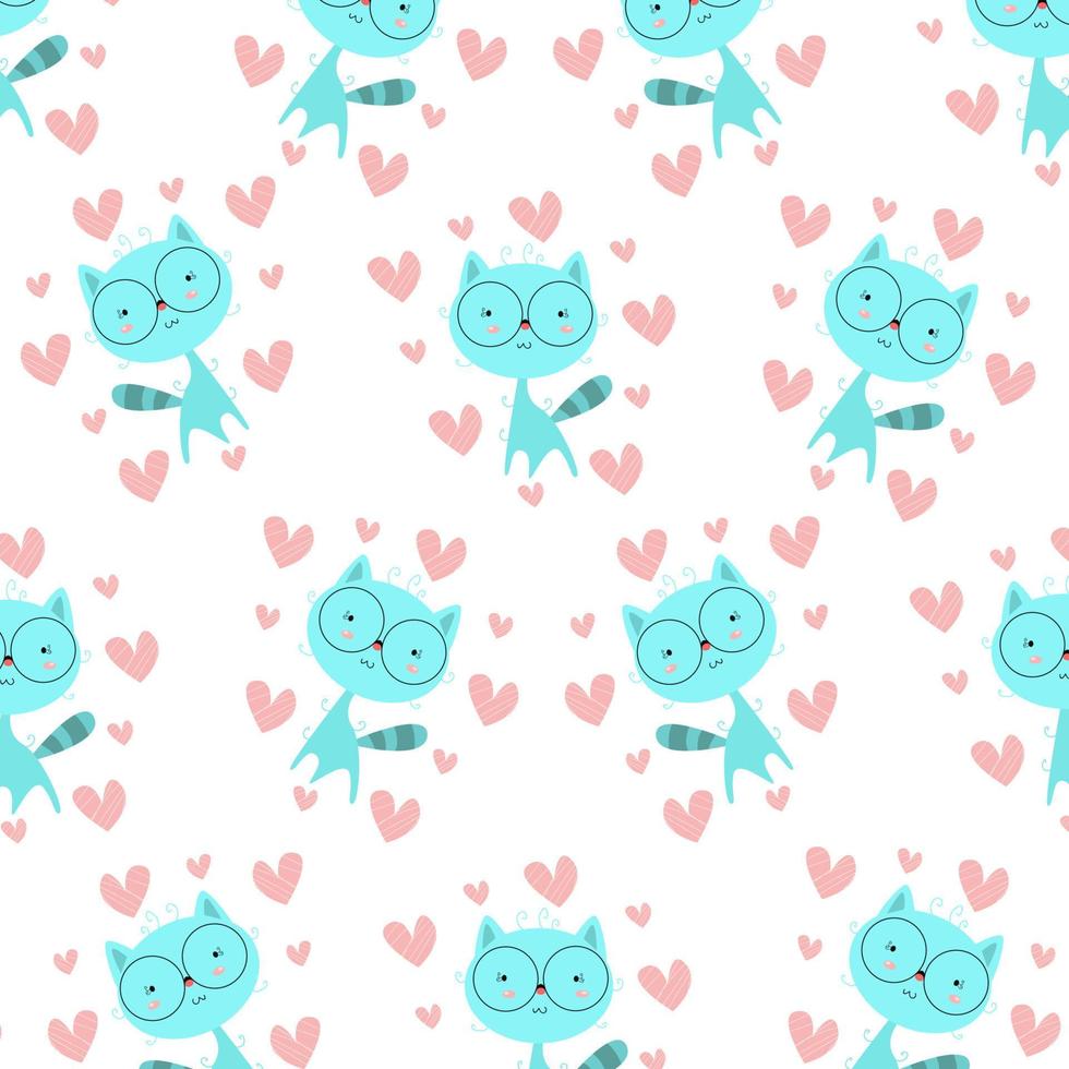 Cute animal cartoon pattern perfect for wrapping paper and decoration vector