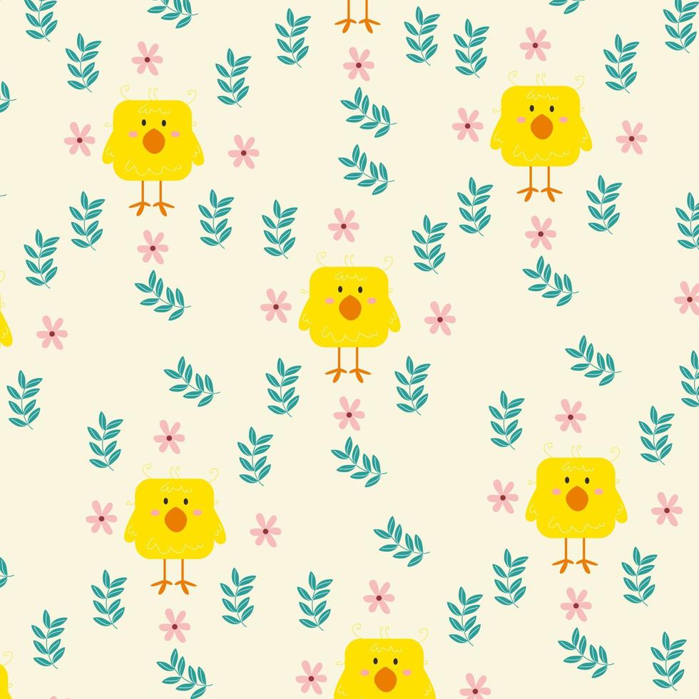 Cute animal cartoon pattern suitable for wallpaper vector