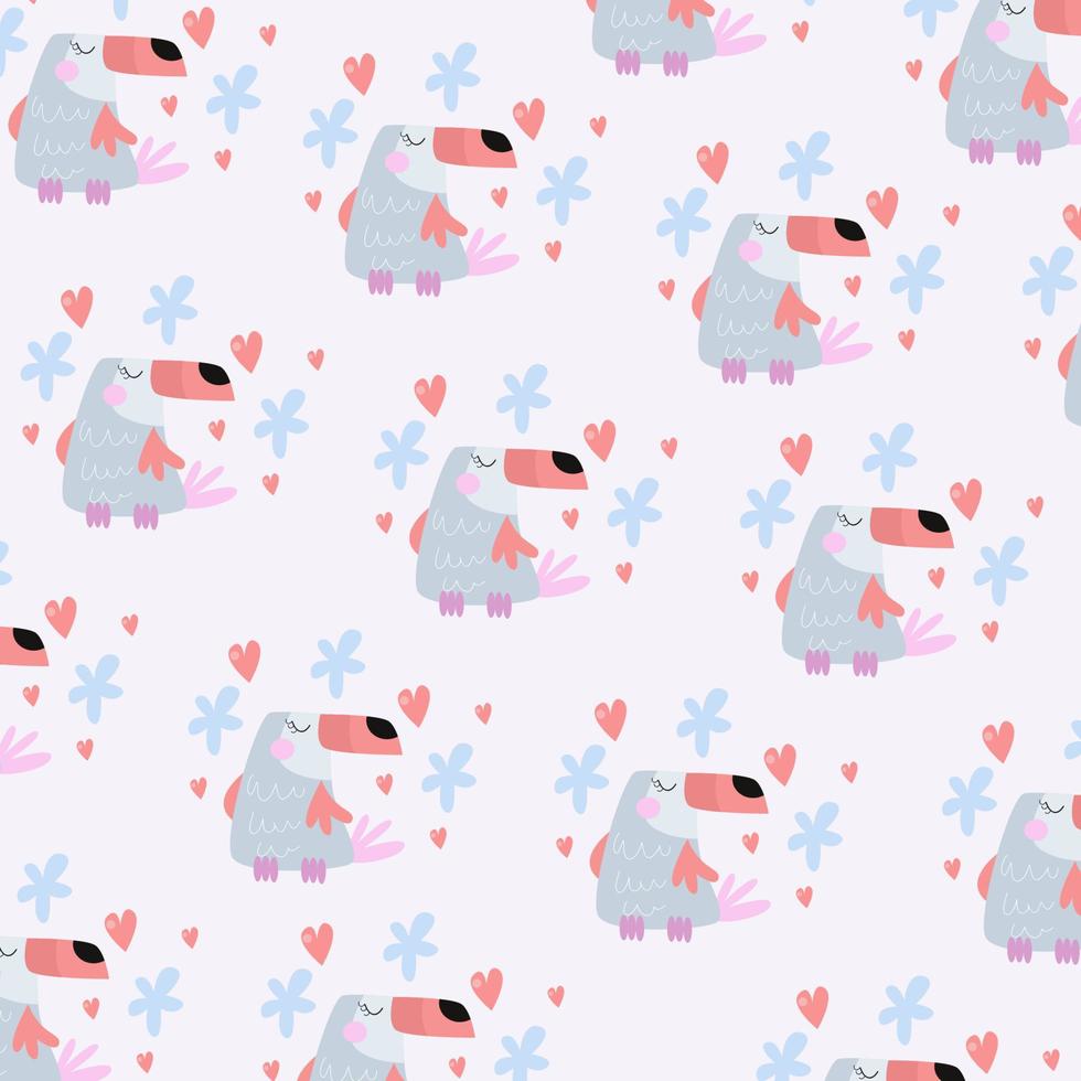 Cute animal cartoon pattern perfect for wrapping paper and decoration vector