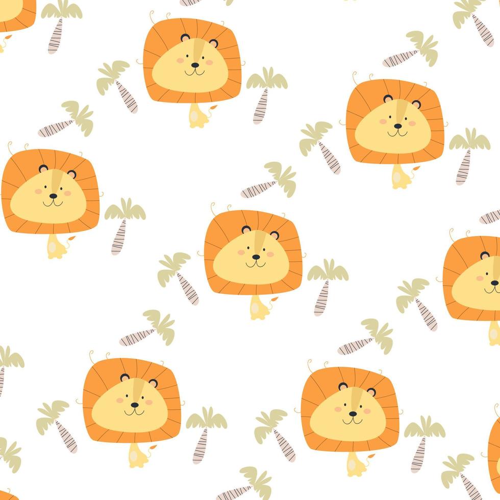 Cute animal cartoon pattern perfect for wrapping paper and decoration vector