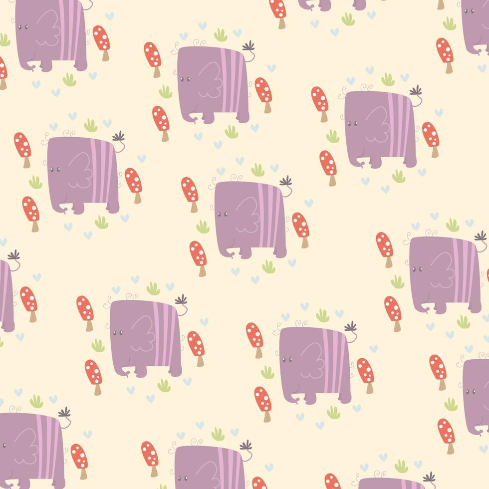 Cute animal cartoon pattern perfect for wrapping paper and decoration vector