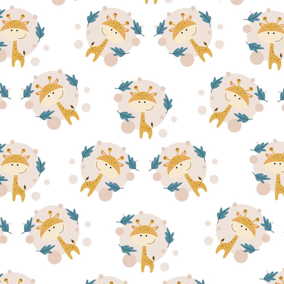 Cute animal cartoon pattern perfect for wrapping paper and decoration vector