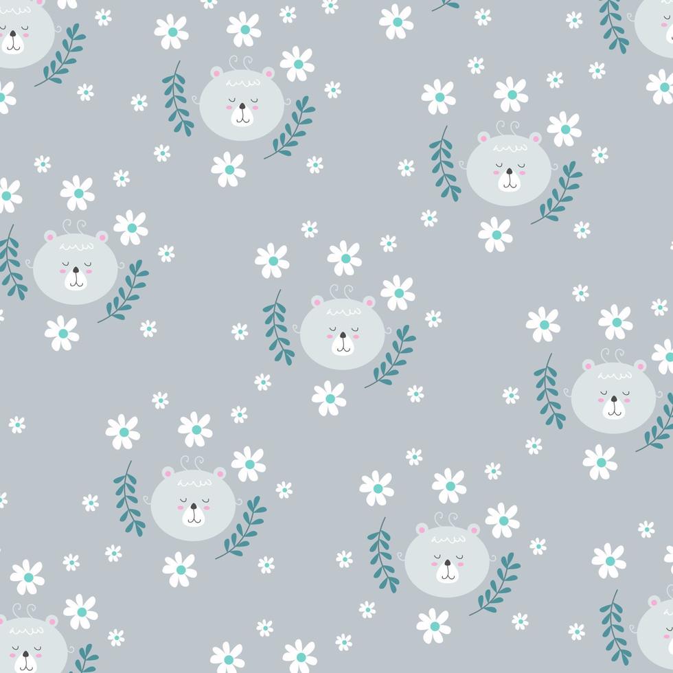 Seamless pattern with cute animal cartoons perfect for wrapping paper and decoration vector