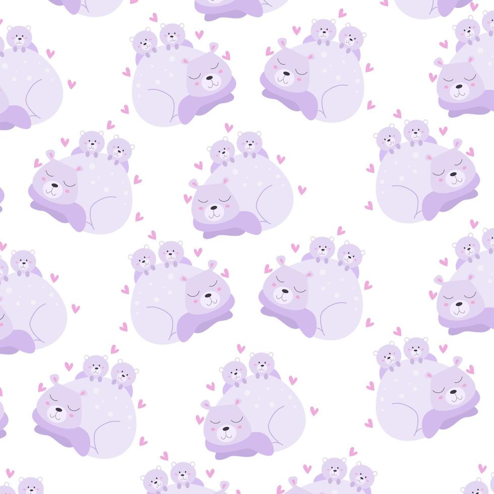Seamless pattern with cute animal cartoons perfect for wrapping paper and decoration vector