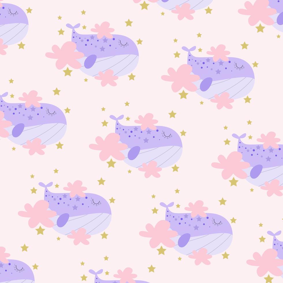 Seamless pattern with cute animal cartoons perfect for wrapping paper and decoration vector