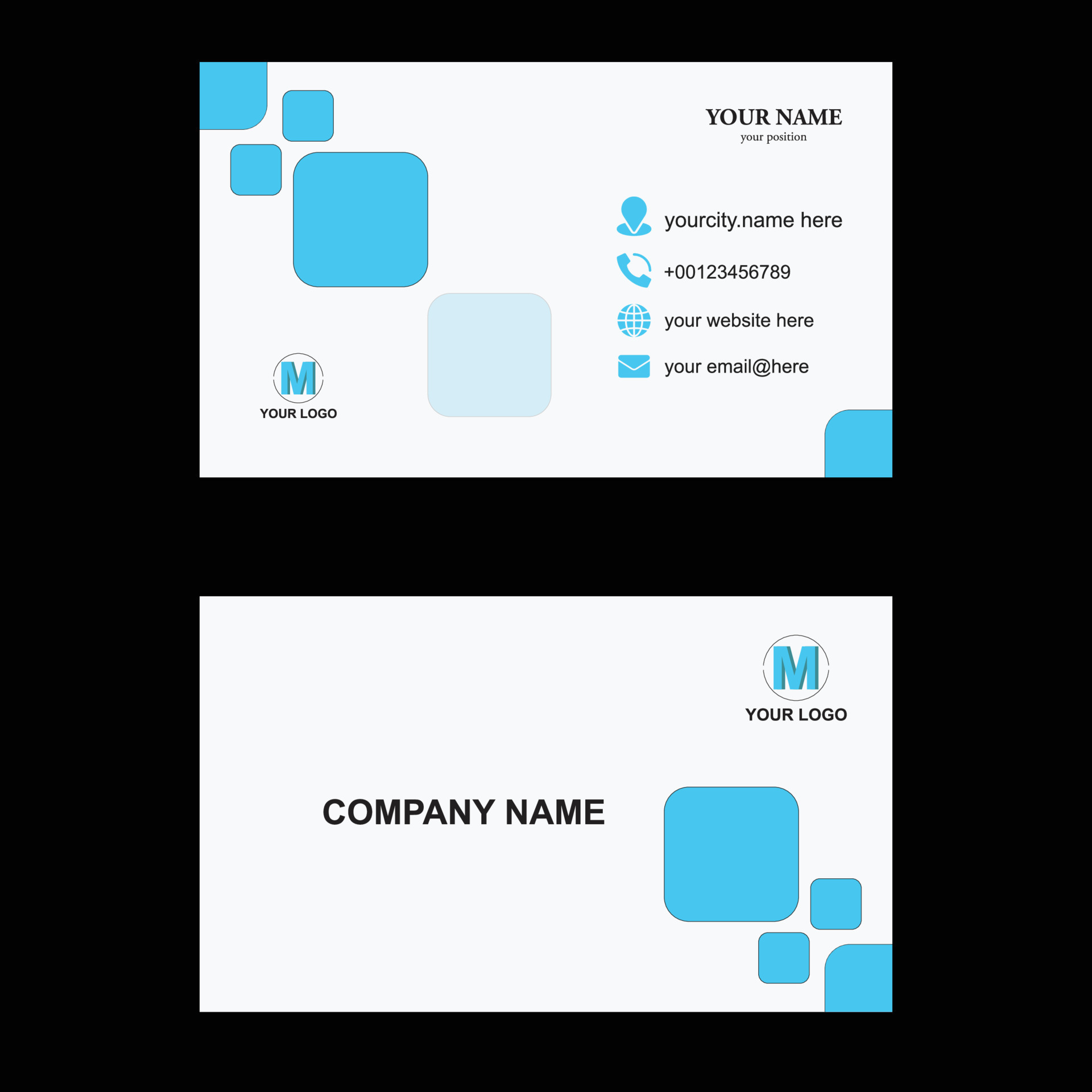 Corporate business card template 13789775 Vector Art at Vecteezy
