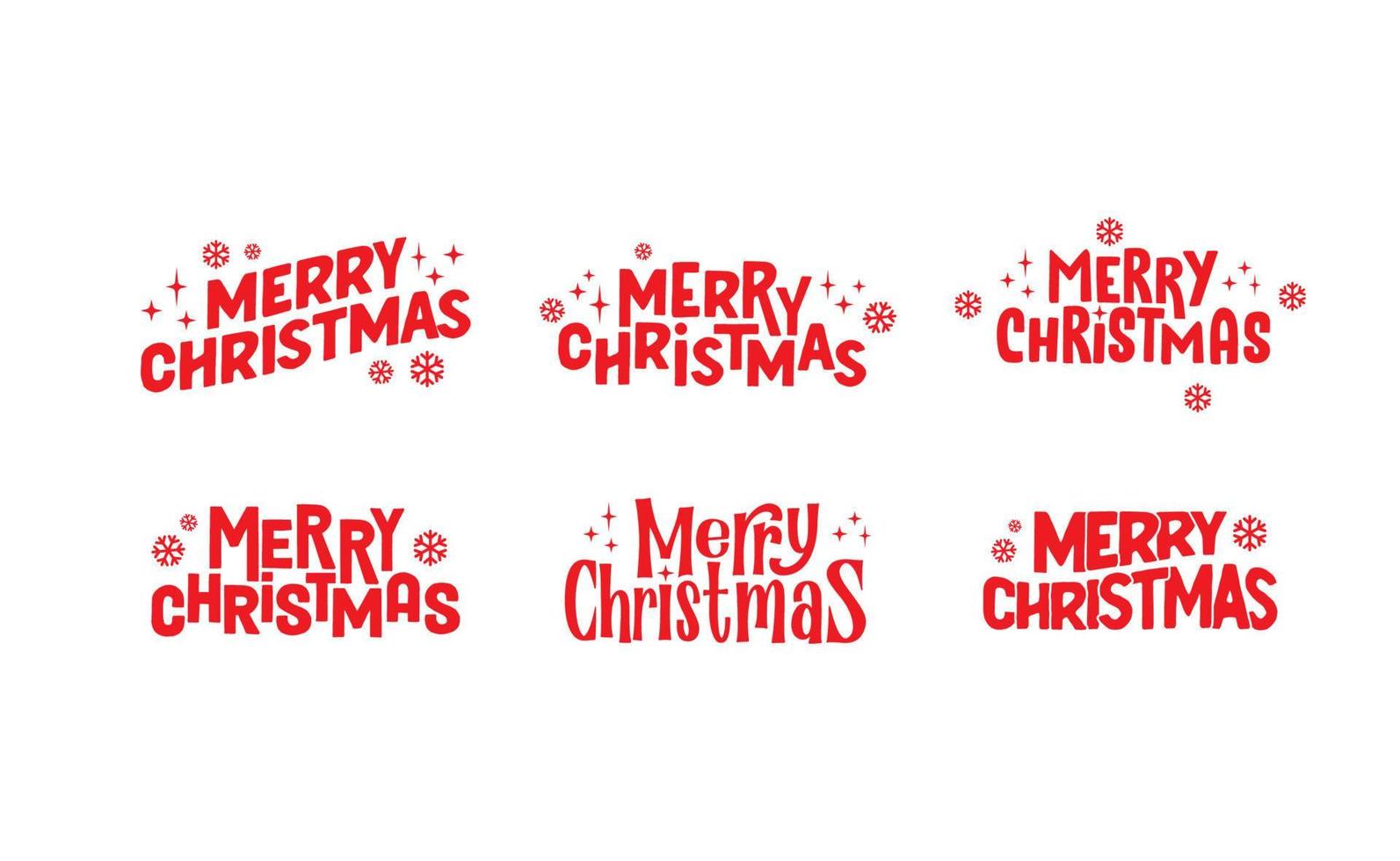 Merry Christmas lettering typographic design. Xmas holidays text design. vector