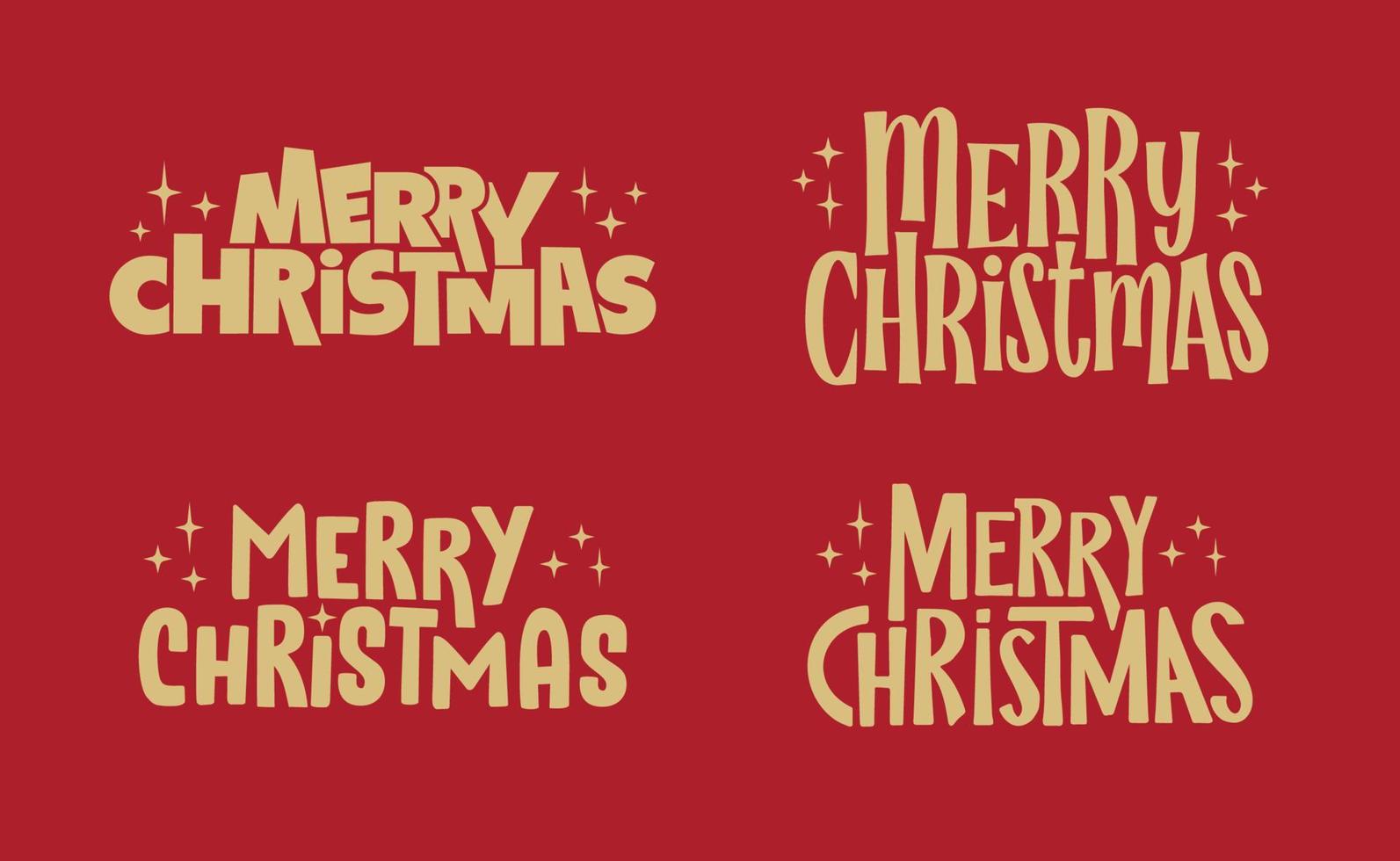 Merry Christmas lettering typographic design. Xmas holidays text design. vector