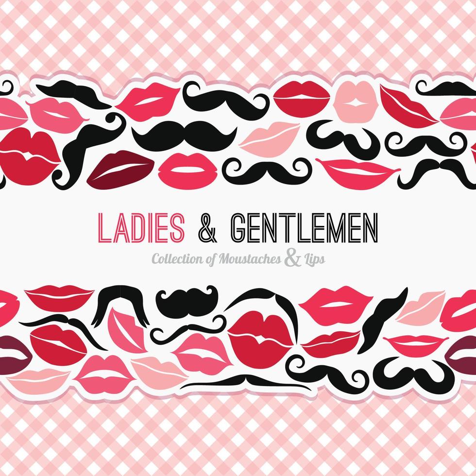 Ladies and Gentlemen seamless background vector