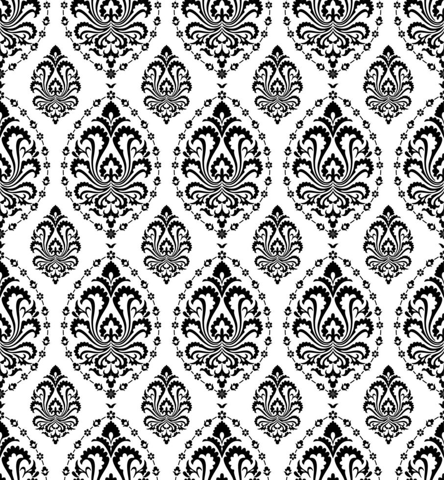 Seamless surface ornament floral texture pattern with with victorian flowers. vector
