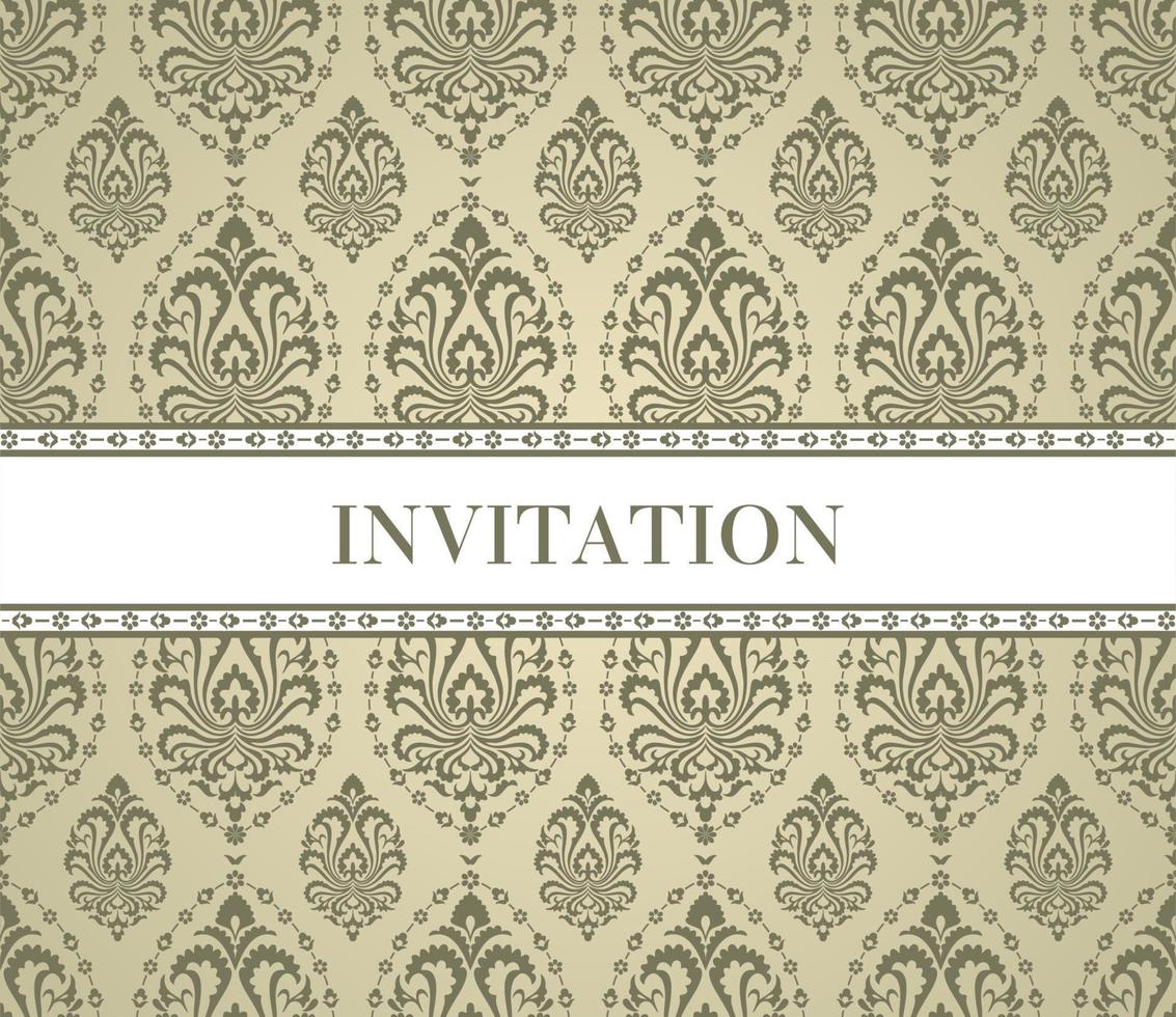 Invitation card in retro style vector