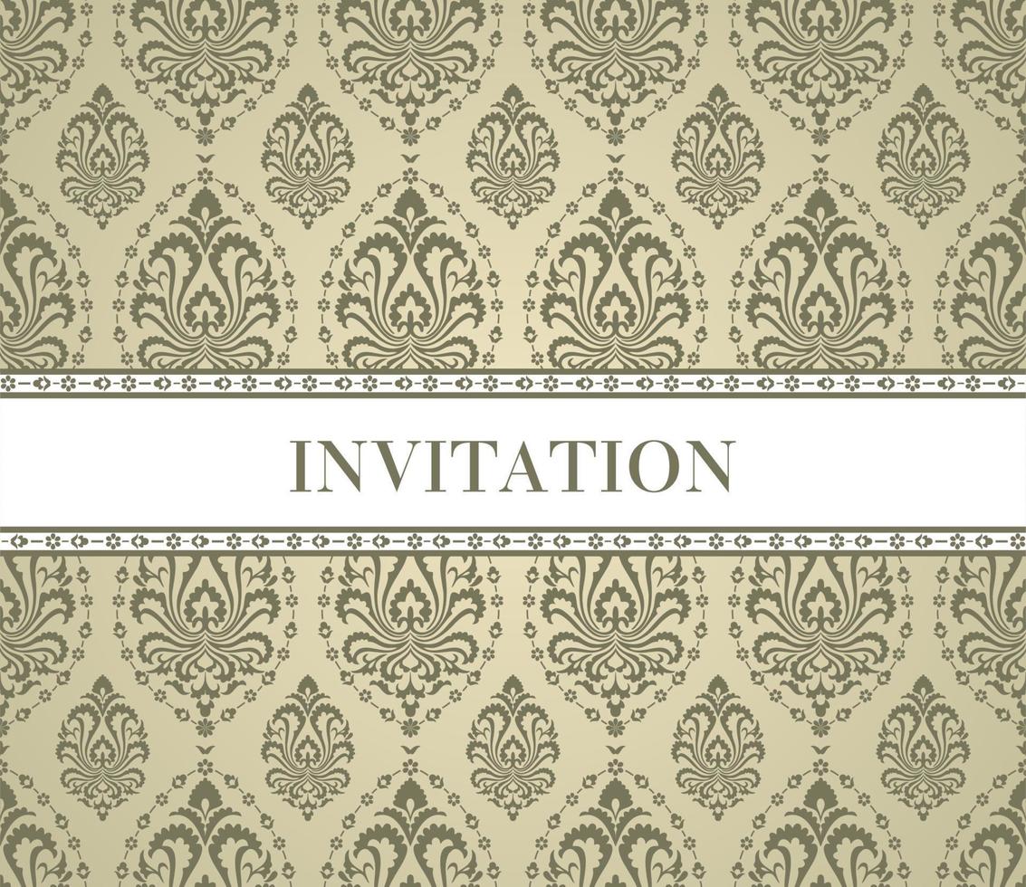 Invitation card in retro style vector