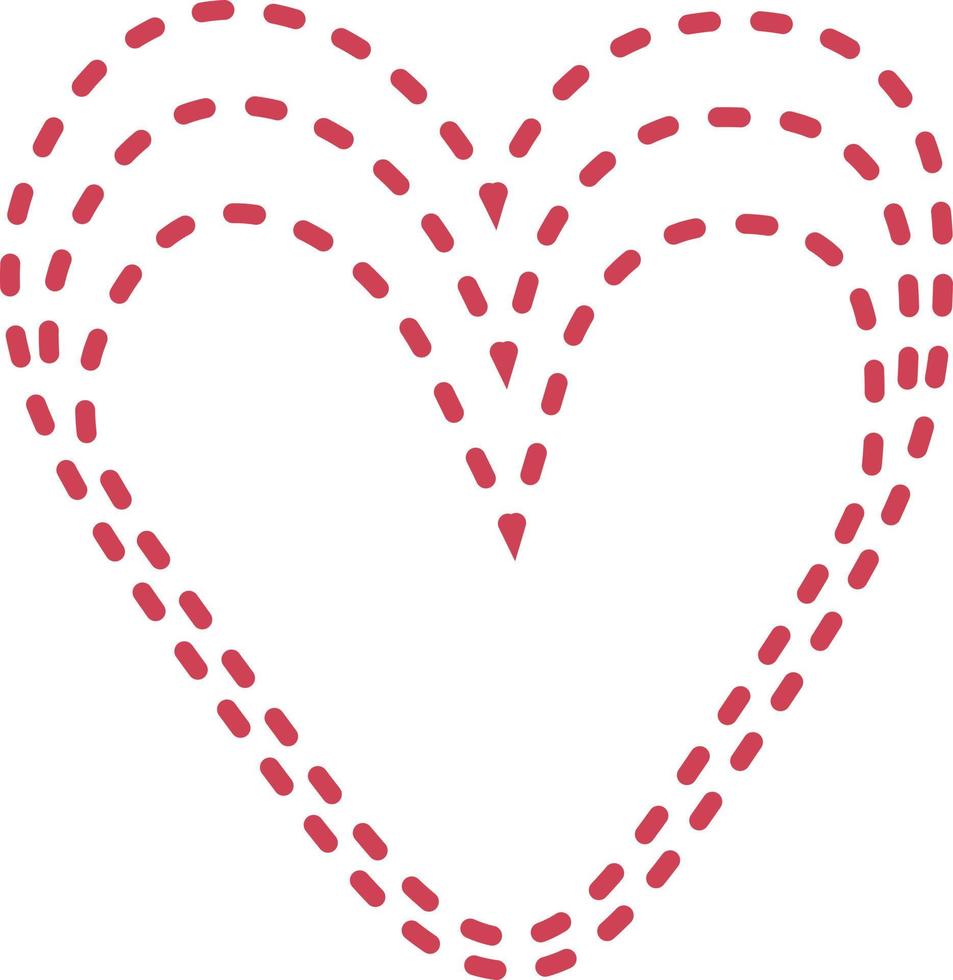 Red heart icon. Happy Valentines Day. Love sign symbol. Simple greeting card template. Cute graphic object. Flat design. White background. Isolated. Vector illustration