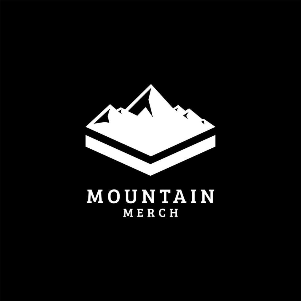 Simple Mountain Emblem, For Mountain Climber Symbol vector