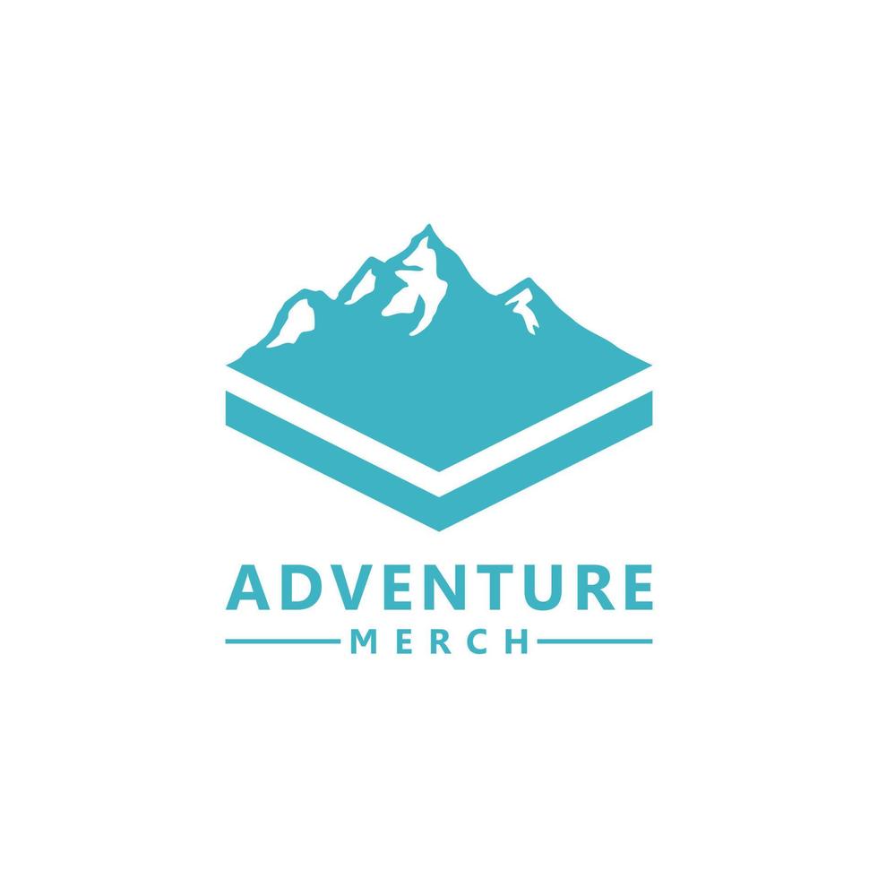 Simple Mountain Emblem, For Mountain Climber Symbol vector
