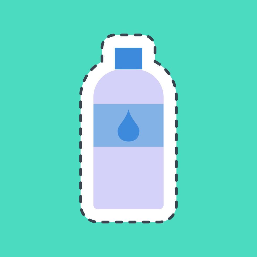 Sticker line cut water. Day of the dead celebration elements. Good for prints, posters, logo, party decoration, greeting card, etc. vector