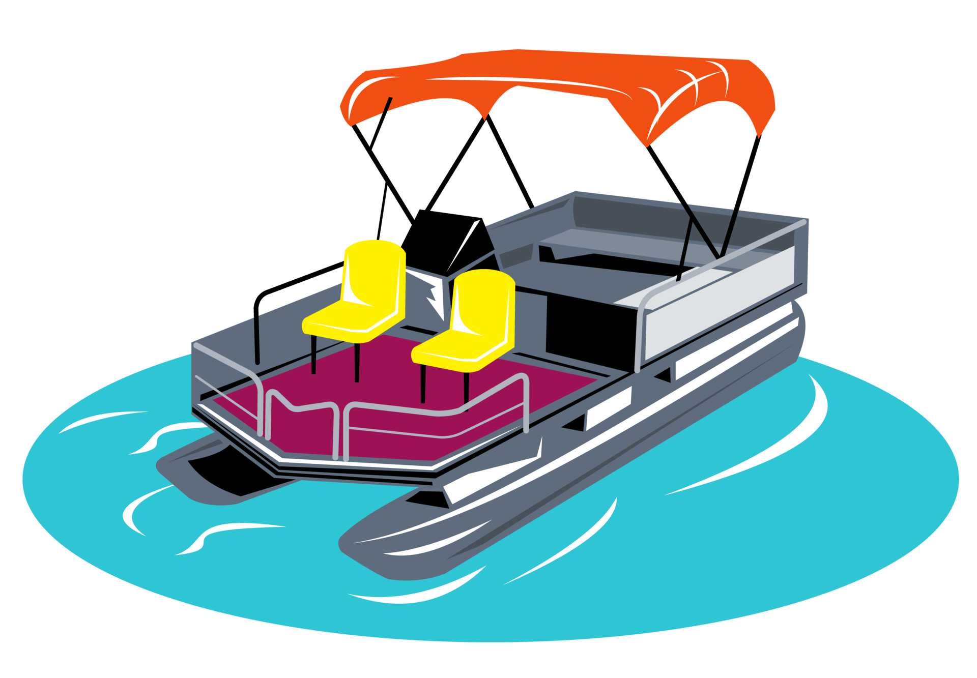 Pontoon Boat Retro 13790090 PNG