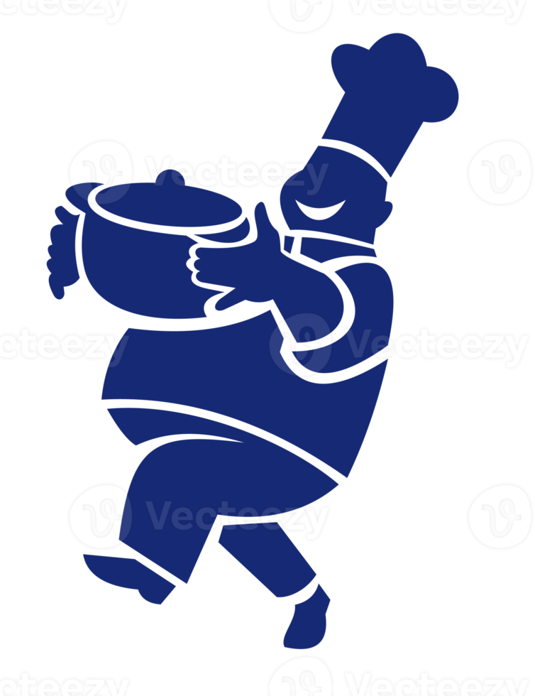 chef cook with pot png