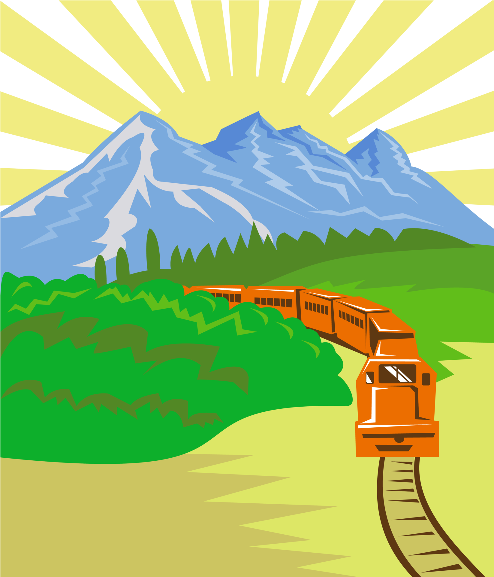 diesel train retro 13790114 PNG