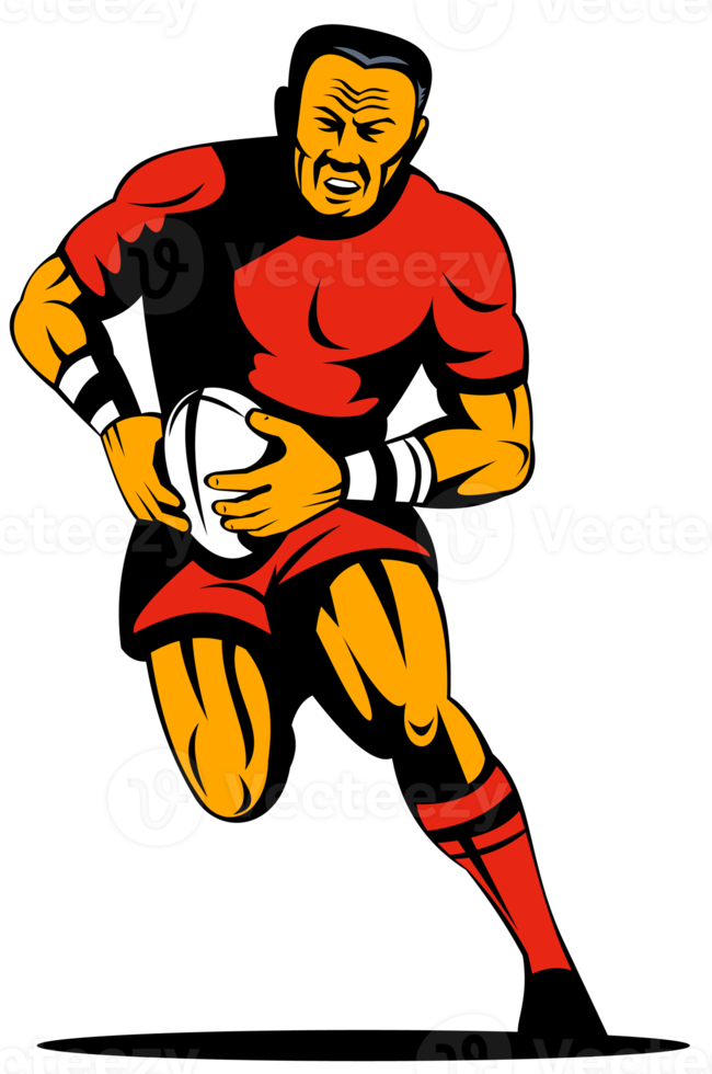 Rugbyspieler, der den Ball tritt png