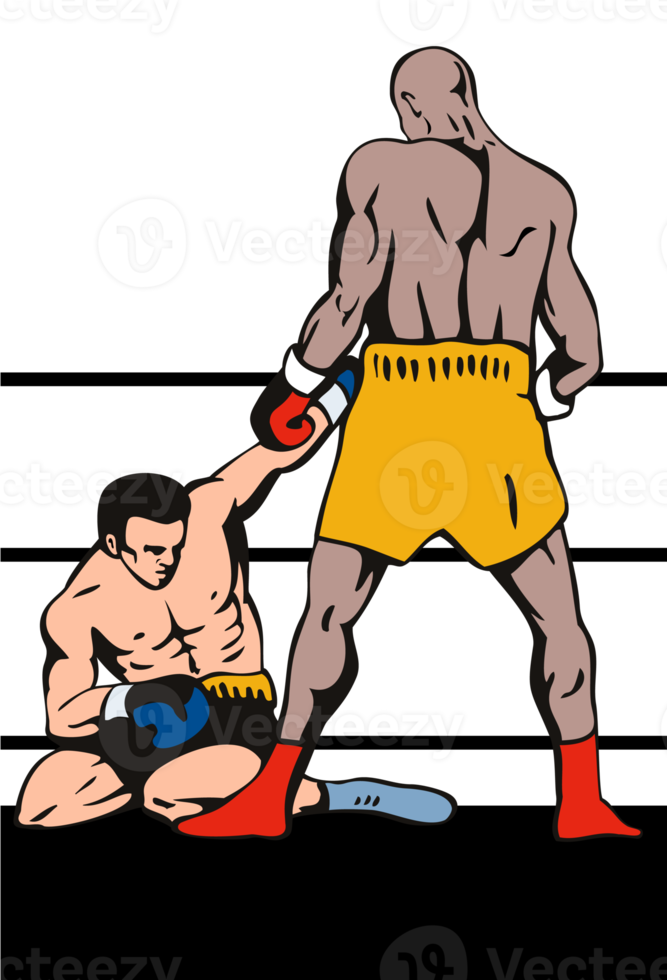 boxer knockout on the floor png