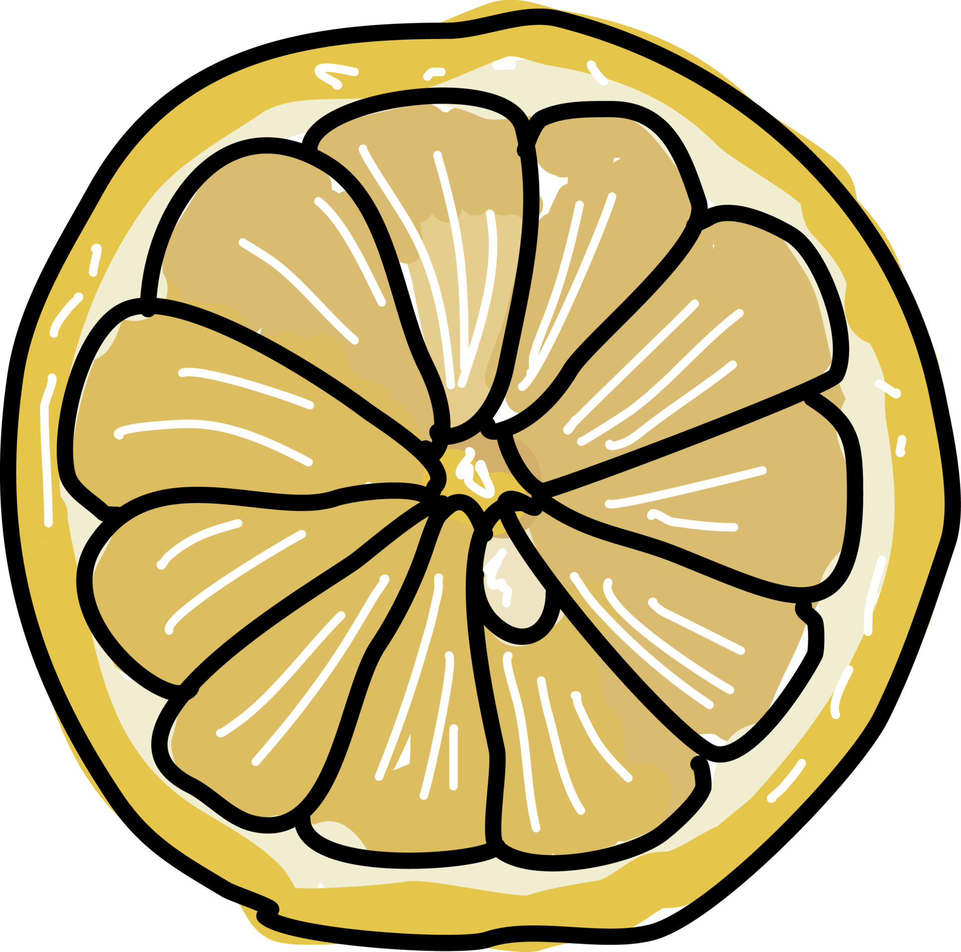 Half lemon, illustration, vector on white background. 13790144 Vector ...