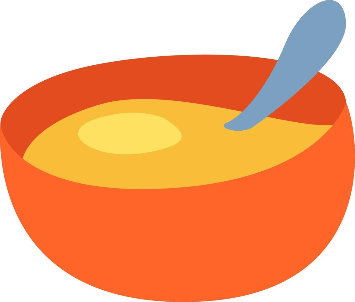 Breakfast soup, illustration, vector on a white background.