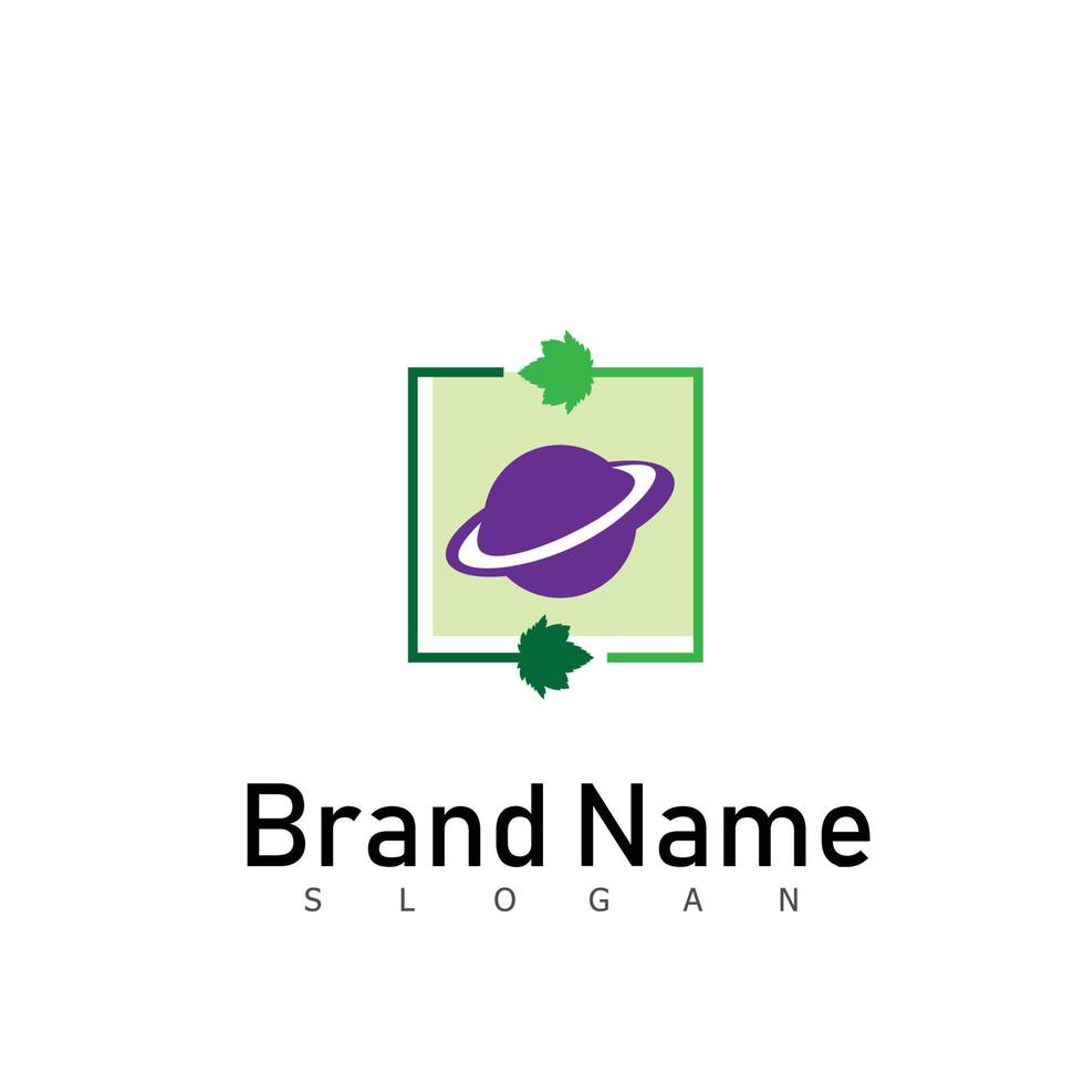 fruta uva logo diseño naturaleza símbolo vector