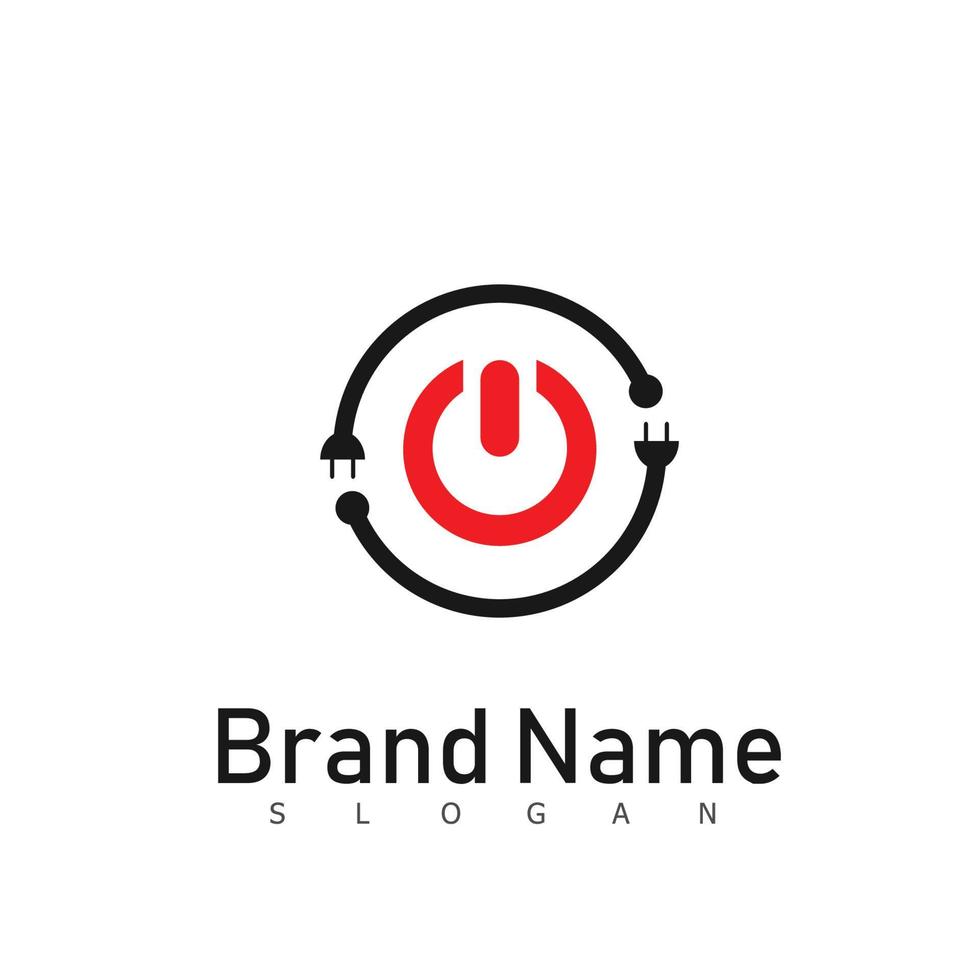 energy power logo technology symbol design vector