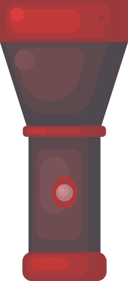 Red flashlight , illustration, vector on white background