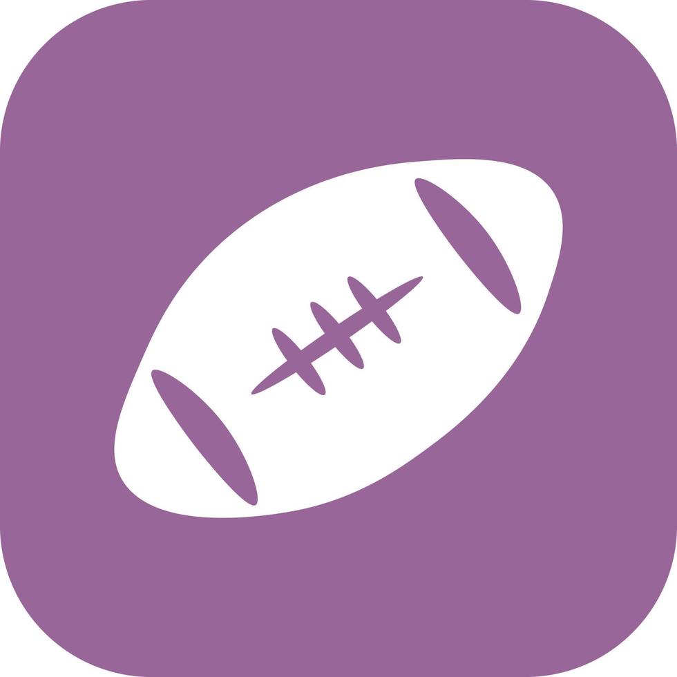 Rugby ball, icon illustration, vector on white background