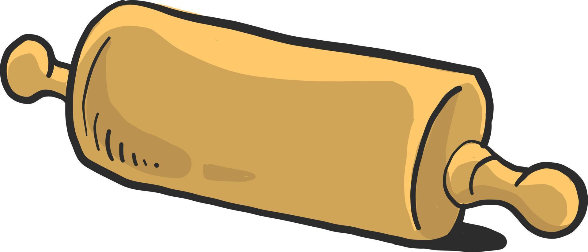 Brown rolling pin ,illustration,vector on white background vector
