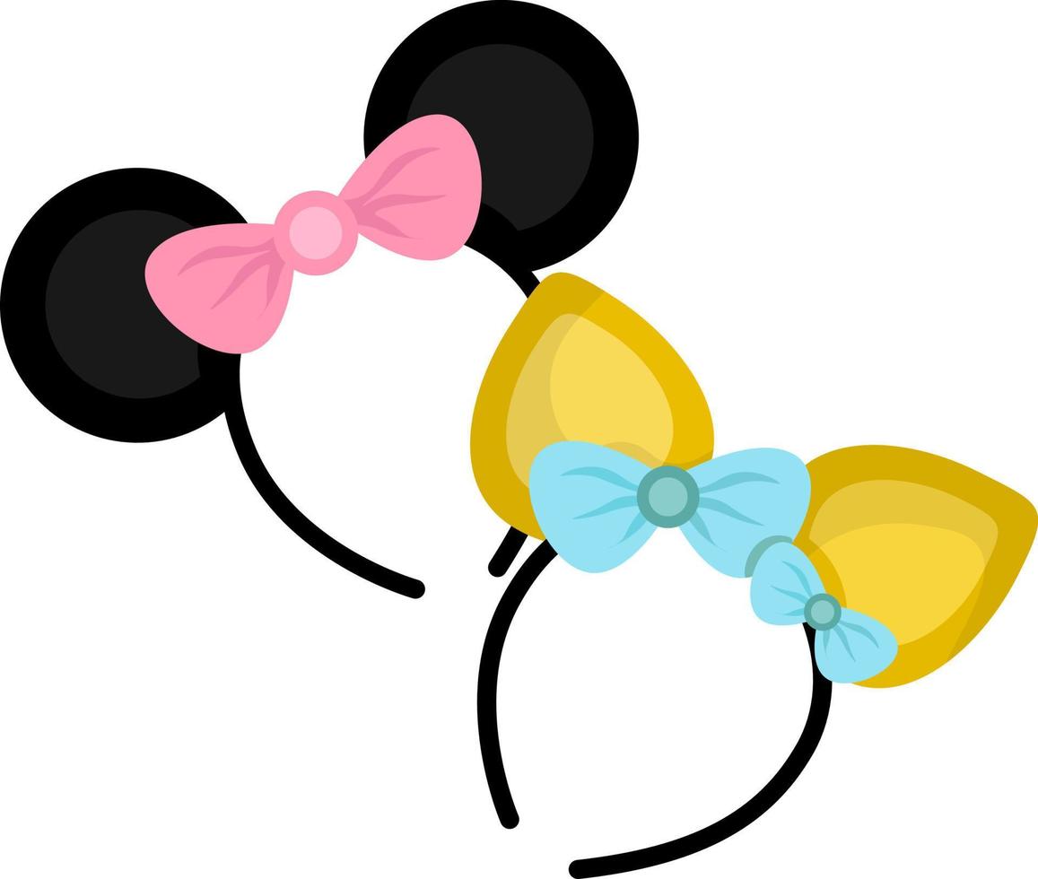 Hairband with ears, illustration, vector on white background