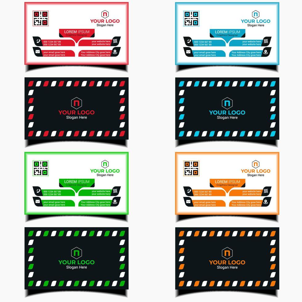 Creative and modern business card design template vector