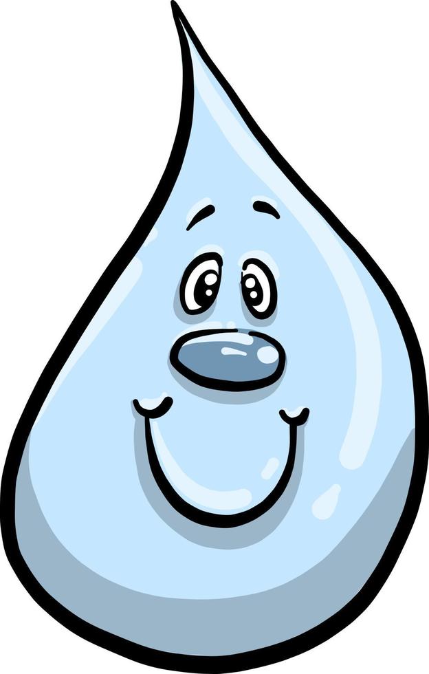Water drop, illustration, vector on white background