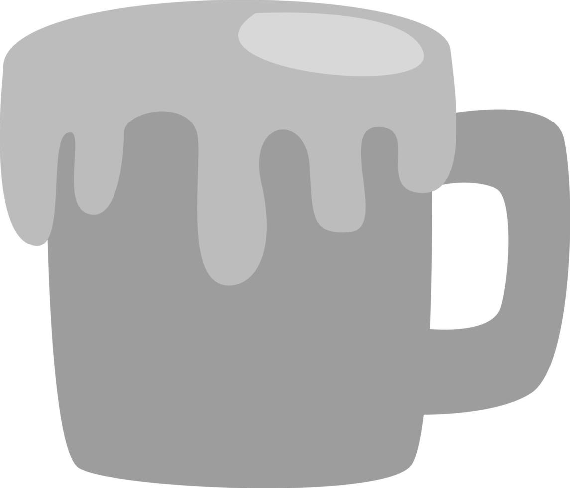 Mug of beer, illustration, vector, on a white background. vector