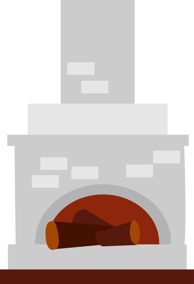 Russian stove, illustration, vector on white background.