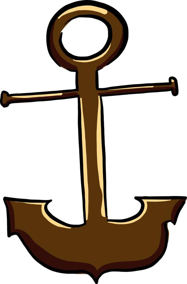 Anchor, illustration, vector on white background